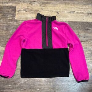 The North Face Fleece Jacket Girls Size 12 Pink Black